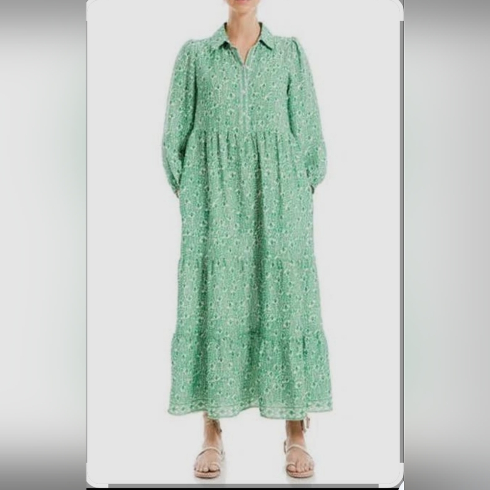 Max Studio Green Floral Maxi Dress